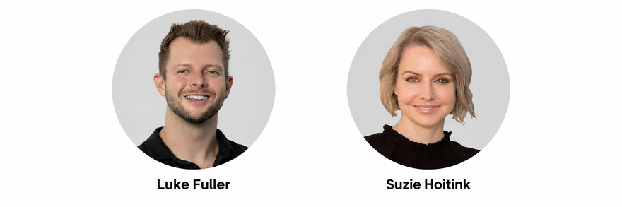 Luke Fuller and Suzie Hoitink, your webinar hosts